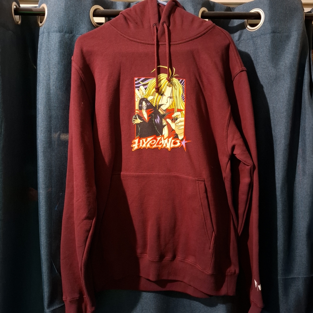 Red Pullover Sweatshirt with Hood